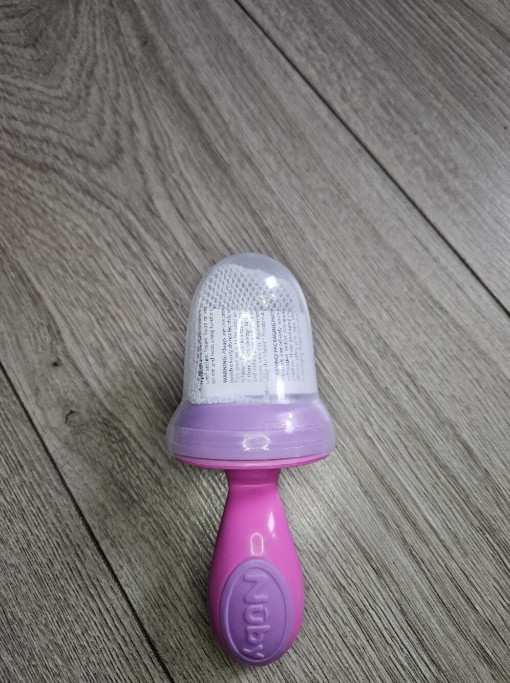 Nuby Pink & Lavender Baby Fruit Feeder for Kids